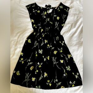 Black dress with butterflies and flowers Lauren Conrad Size S